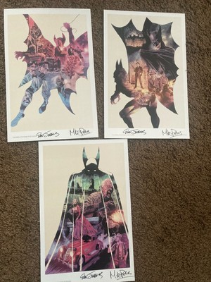 3 Print  von Batman First Knight .Signiert  von Dan   Jürgens Und Mike Perkins.