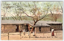 1910 SOUTH DAKOTA A LITTLE MISSOURI RIVER RANCHER HOME BLOOM BROTHERS POSTCARD
