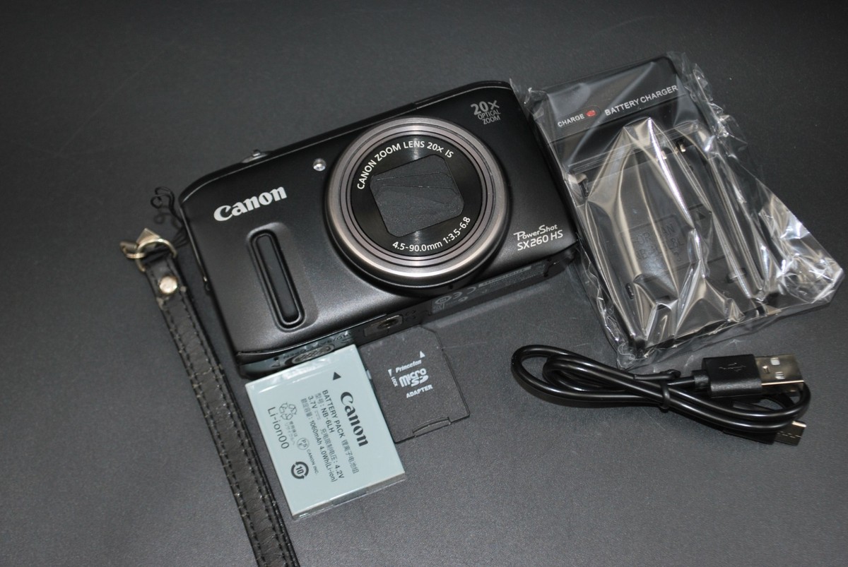 Canon PowerShot SX260 HS 本体と付属品 Amazon.com : Canon PowerShot SX260 HS 12.1 MP CMOS Digital