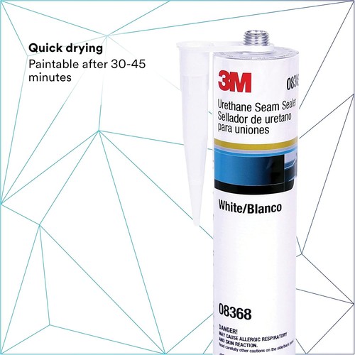 3M Urethane Seam Sealer, 08368, White Color, High Solids, 310mL/10.5 fl oz - Picture 5 of 7