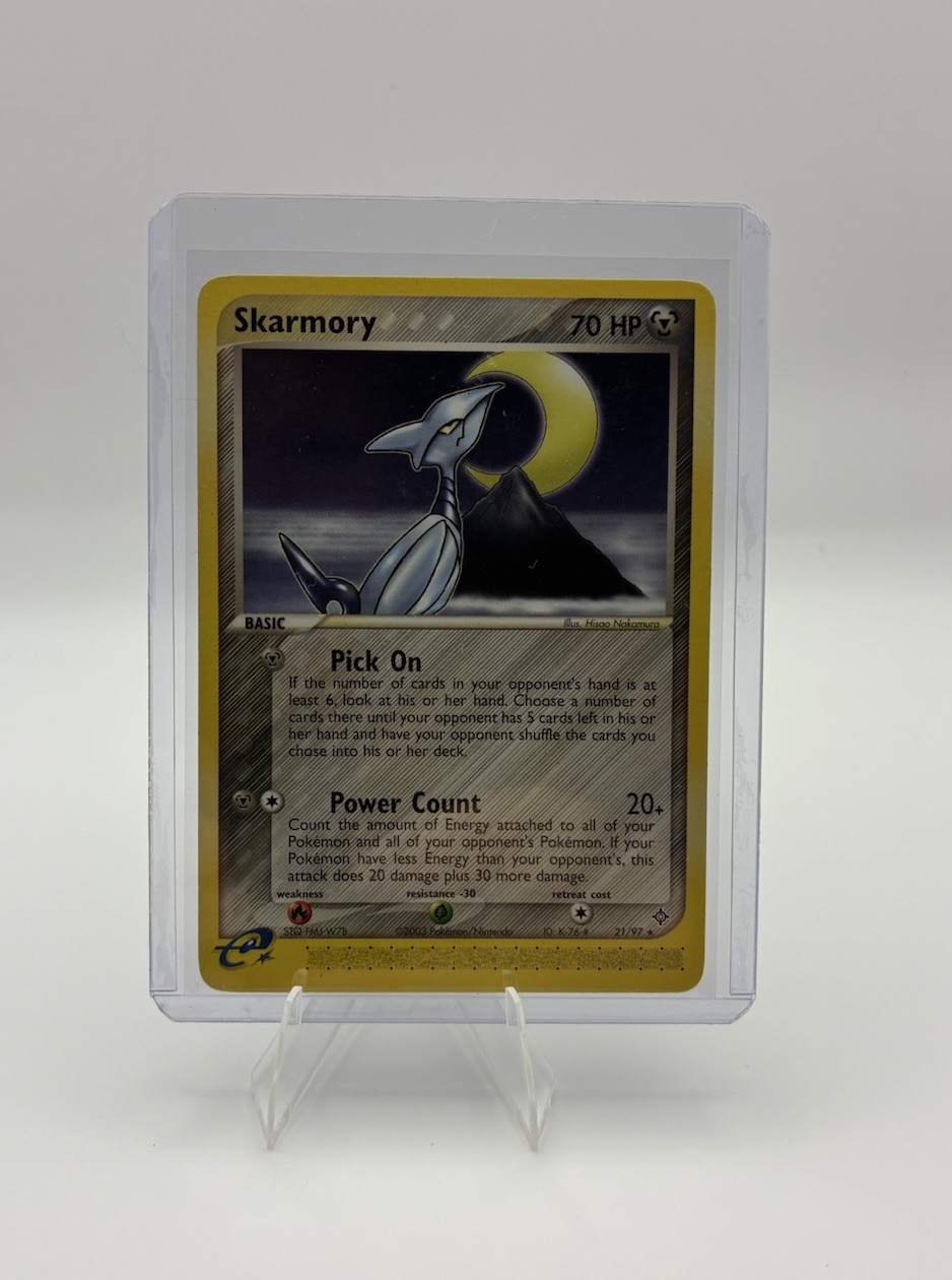 2003 Pokemon Ex Dragon #21/97 Skarmory Reverse Holo. Mint Condition