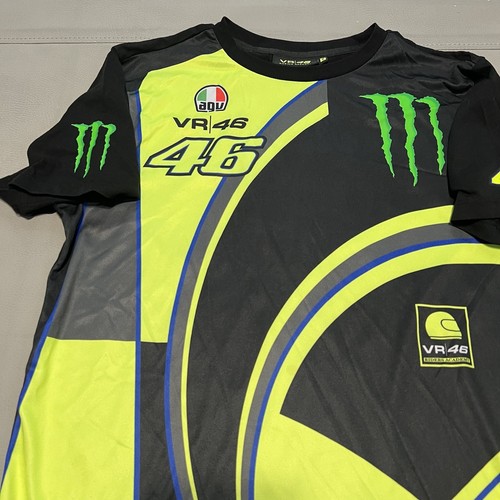 VR46 Racing MEN Monster Energy Black/Green Shirt AGV Valentino Rossi F1 Racing-S - Picture 2 of 7