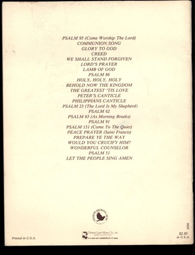 the SONGS of JOHN MICHAEL TALBOT * 1980 Cherry Lane Music Co. Softcover - Picture 2 of 4