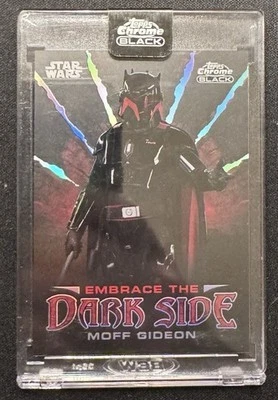 2024 Topps Chrome Black Star Wars Embrace The Dark Side Moff Gideon Encased