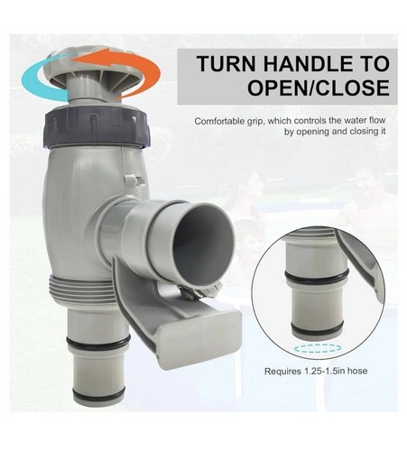 Plunger Valves Essential Pool Hose Adapters Water Flows Control - Picture 6 of 6