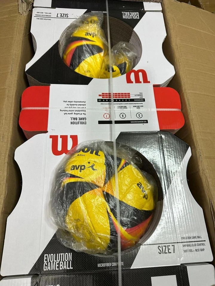 Wilson OPTX AVP Oficial Voleibol Playa - Pelota de Juego Profesional - Negro/Amarillo - Nuevo Foto 4 de 4