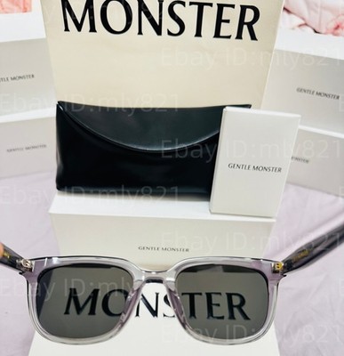 小物 gentle monster sunglass GentleMonster Days Day GC12 Sunglasses Gray Frame Black Lenses | eBay