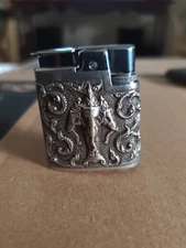 Vtg Ronson Lighter w/ Sterling Silver Siam Case