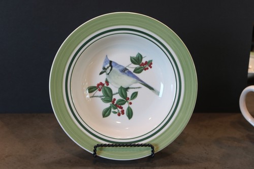 NATIONAL WILDLIFE FEDERATION SET OF 4 BIRD SOUP BOWLS 8.5 IN - Picture 10 of 17