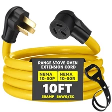 Relaxweex 10ft 10-50 50Amp Extension Cord Compatible with NEMA 10-50 Male Plug t
