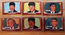 1955 BOWMAN BASEBALL, 6 SHORT PRINT, RARE HIGH NUMBR, HIGH VALUE, UMPIRE CARDS