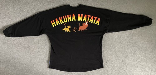 DISNEY PARKS DER KÖNIG DER LÖWEN Spirit Jersey HAKUNA MATATA Gr. XL schwarz Baumwolle