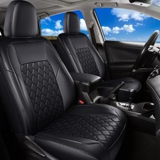 Car Seat Covers Fit for Toyota RAV4, Full Coverage Waterproof Leather Seat Cu...