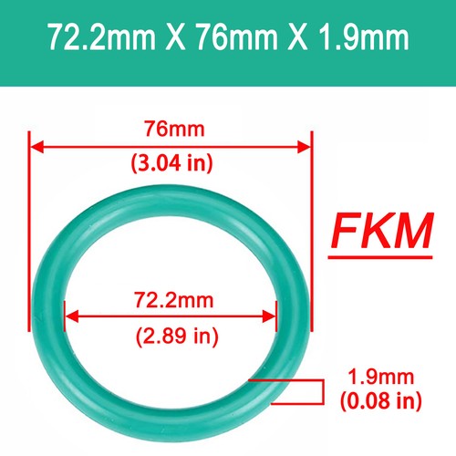 1.9mm Cross Section O Rings FKM Nitrile Rubber 5-150mm OD Oil Resistant Seals - Picture 76 of 110