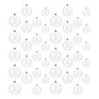 40 PCS Fillable Clear Christmas Ornaments Iridescent Pendant