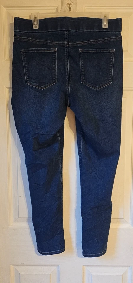 Pantalones de mezclilla para mujer Nine West 14 Hedi ajustados elásticos lavado oscuro Foto 2 de 4