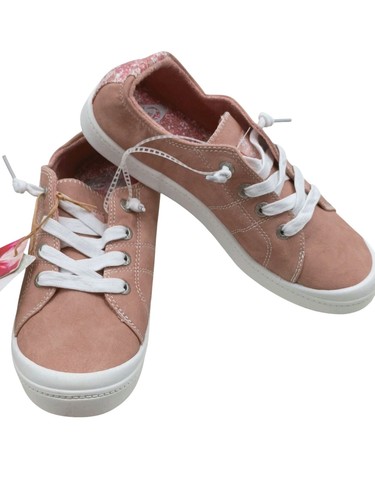 Roxy Youth's Girl's Bayshore Pink Slip-on Sneakers School Shoes Floral Back Sz 4 - Picture 4 of 13