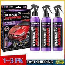 1/2/3- Pack SHINE ARMOR Ceramic Coating Fortify Quick Coat Car Wax Spray - 8oz