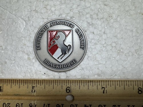 Vintage Eleventh Armored Cavalry Blackhorse Challenge Coin - Picture 5 of 8
