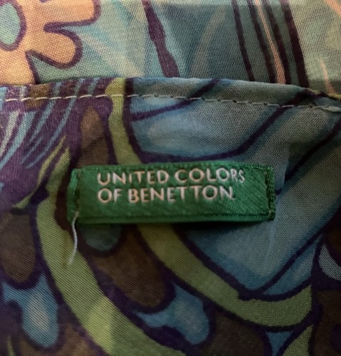 Skirt pretty colourful floral United Colours Of Benetton size 40 made in Italy - Picture 5 of 7