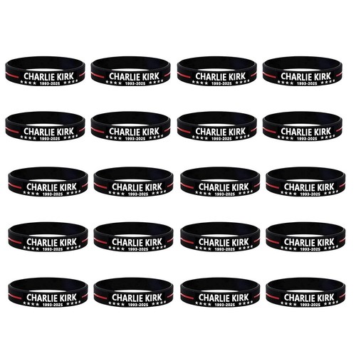 Charlie Kirk Bracciali in Gomma Braccialetti in Silicone per Uomo e Donna 1-50X - Foto 15 di 17