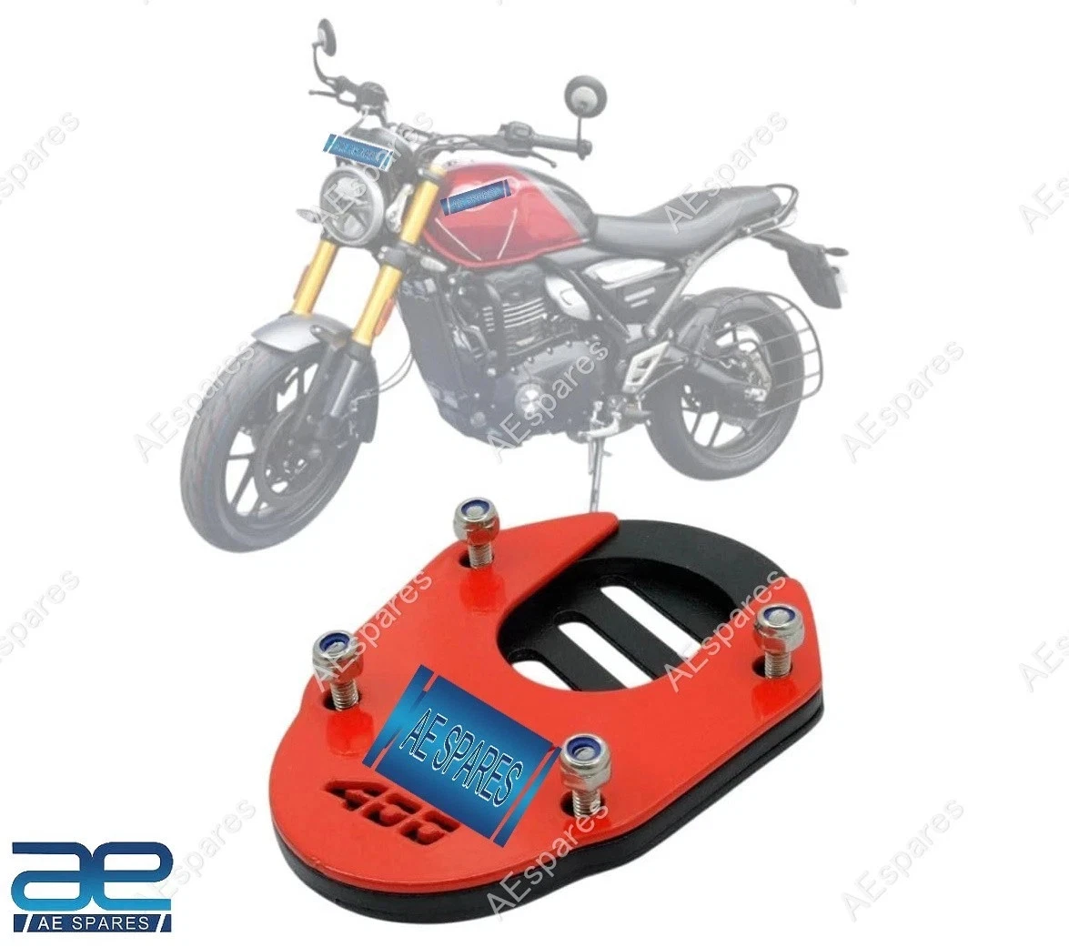 Side Stand Extender Stand Pad Holder Red Compatible With Triumph Speed 400