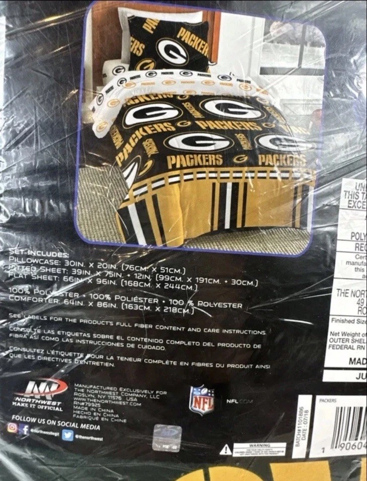 football Green Bay Packers Bedding Set