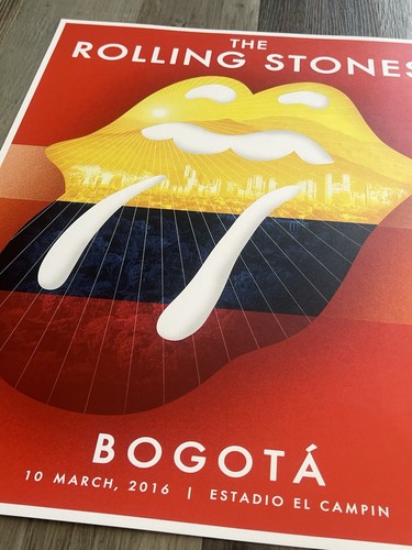Rolling Stones Lithograph Bogota Colombia Estadio El Campin 2016 Tour Poster Art - Picture 2 of 4