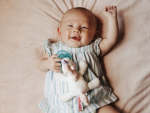 WubbaNub LUNA BLUSH PINK UNICORN Infant Silicone Pacifier BPA Latex Free 0-6 M - Imagen 5 de 7