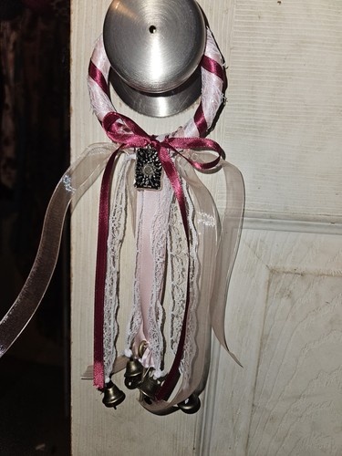 Campanas de bruja hechas a mano para protección de perilla de puerta, decoración de bruja energía negativa transparente - Imagen 5 de 5