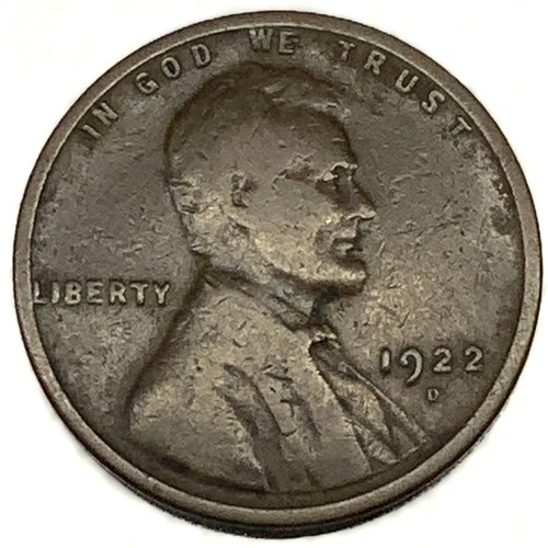 1922-D Lincoln Wheat Cent ~ VERY GOOD (VG) Condition - 2387
