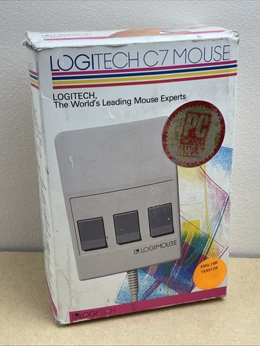 Seltene Vintage Logitech C7 3F 25F 3-Tasten Maus mit Box, Handbuch und Software - Bild 16 von 20