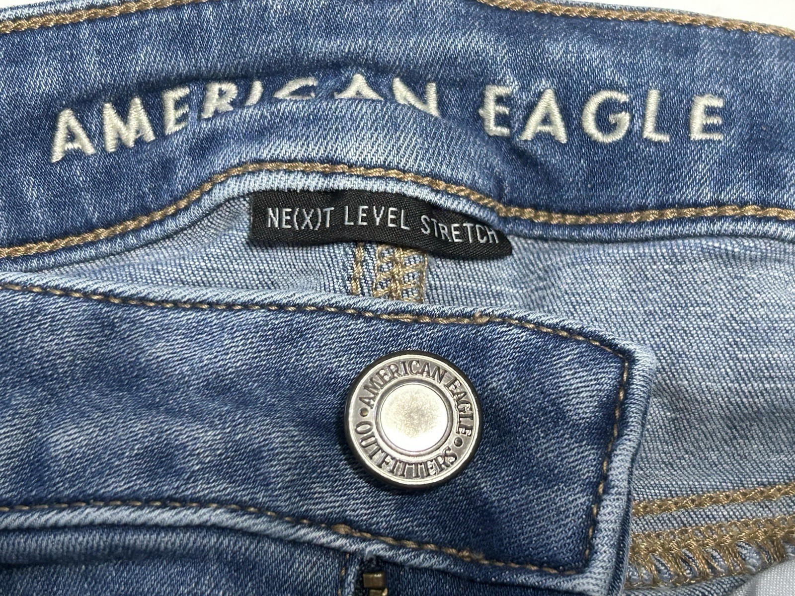 American Eagle Next Level Stretch Women’s Blue Jeggings Size 10 Long image 9