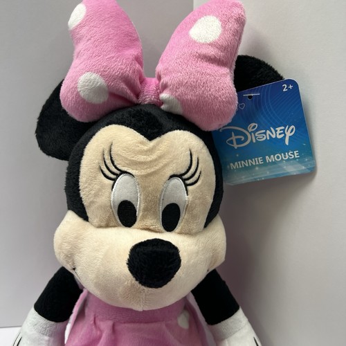 Minnie Mouse Plüsch 18 Zoll authentisch Disney Neu mit Etikett rosa Kleid weiße Punkte - Bild 2 von 4