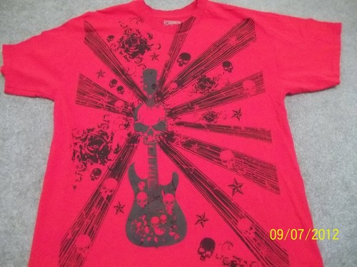 NICE MENS XL LIFESTYLE CLASSICS T-SHIRT GUITAR SKULLHEADS - Picture 2 of 3
