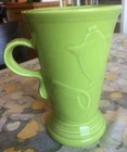 1990's Vintage Fiesta Chartreuse Green Pedestal Latte Cappuccino Mug 18 OZ HLC