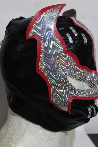 SUIT KIDS SIN CARA Black WRESTLING Traje LUCHA LIBRE Halloween Disfraz ssc - Picture 9 of 10