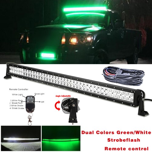 Green White Strobeflash Led Light Bar Kits For Off-road Driving Hunting Fishing - Picture 16 of 77