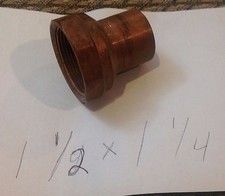 FEMALE REDUCING ADAPTER 1-1/4" X 1-1/2" C X FIP PLUMBING Copper New old stock