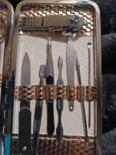 Juego de cortadoras de uñas de manicura pedicura kit hágalo usted mismo hogar salón de uñas herramientas y estuche - Imagen 3 de 6