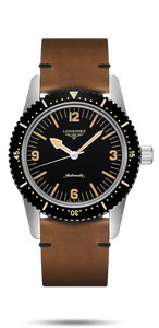 LONGINES SKIN DIVER 42MM AUTOMATIC WITH LEATHER STRAP