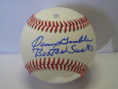 OSCAR GAMBLE YANKEE GREAT AUTOGRAPH INSCR "BOSTON SUCKS" BALL COA FR SHIP - Picture 2 of 4