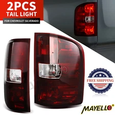 For 2007-2013 Chevy Silverado 1500 2500 3500HD Smoke Red Tail Lights 07-14 LH+RH