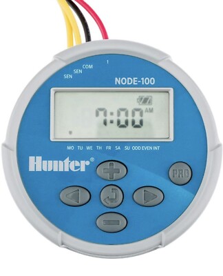 Hunter Industries Sprinkler NODE100 NODE-100 Battery Controller with Solenoid...
