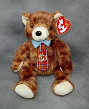 Ty Beanie Baby PAPPA the Brown Bear with Tie Mint 1 Owner Smoke free Home
