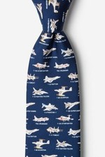 AMERICAN FIGHTER JETS,100 Silk Tie by Alynn