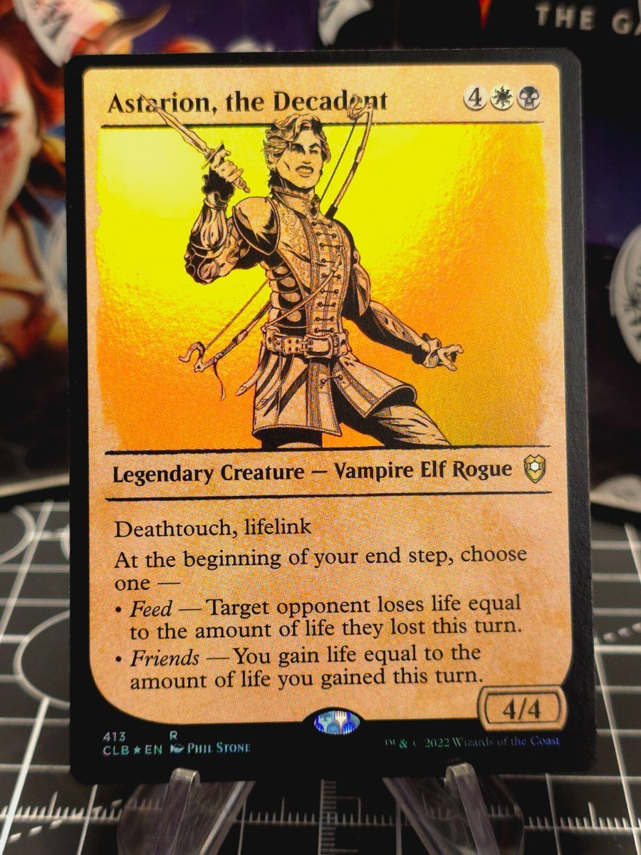 asterion mtg card Amazon.com: Secret Lair: Astarion's Thirst (Foil Edition) : Toys & Games Exile target creature Astarion, The Decadent Commander Deck