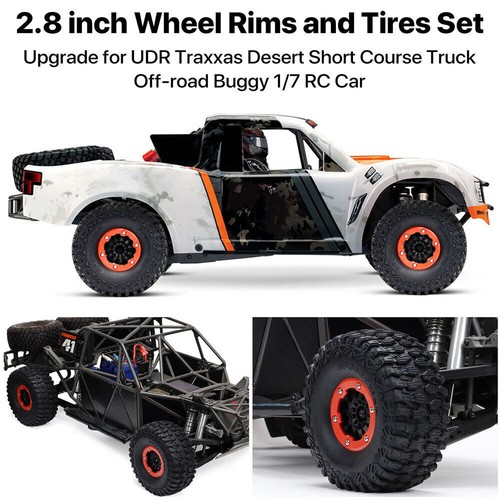 135mm 1/7 Desert Short Course Truck Tire 17mm Wheel Hex For ARRMA Mojave Traxxas - Picture 4 of 11