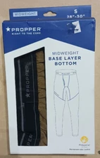 PROPPER ~Midweight Base Layer Bottom Pant~ Polyester/Spandex-Coyote Small 28-30"