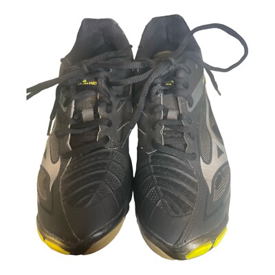 Mizuno Women's Size 8 Wave Lightning Z3 Volleyball Shoes Black Yellow